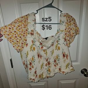 Floral Smocked Women's Top